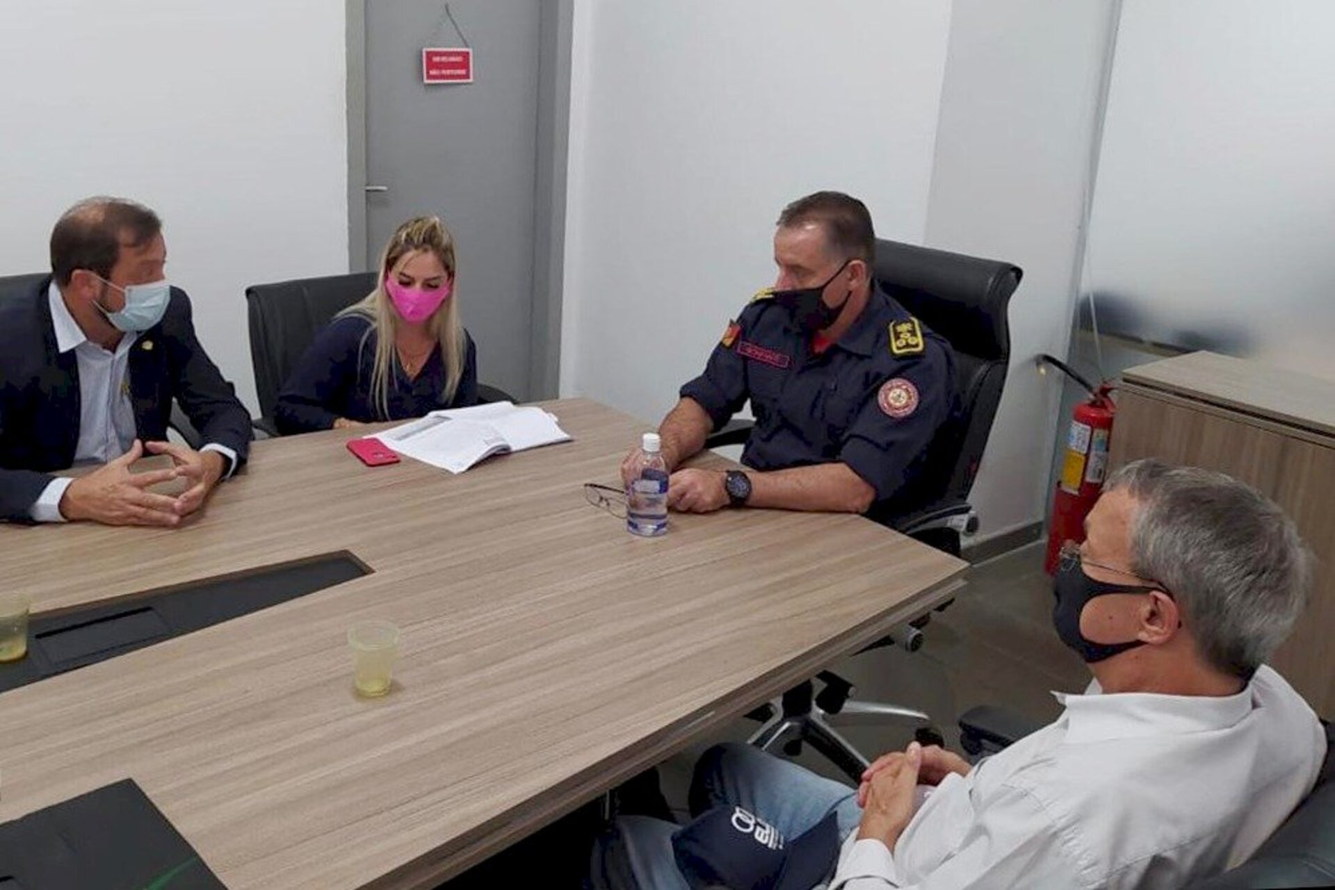 Gestores se reuniram com o comandante César Bonfati