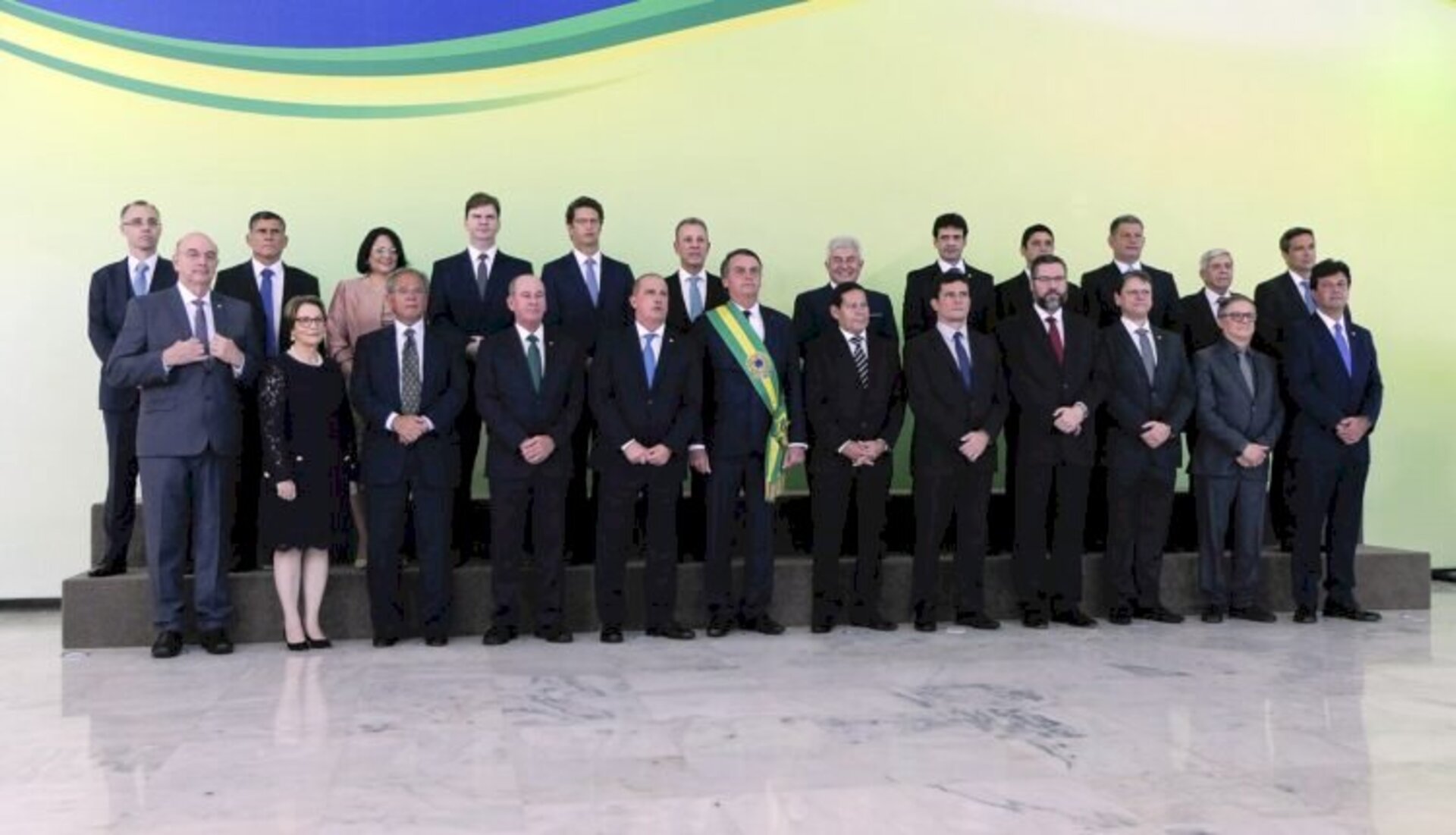 Gabinete ministerial de Jair Bolsonaro, em 1º de janeiro de 2019