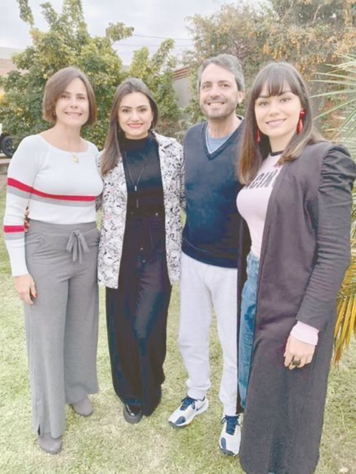 Beleza em família: Cristina Braga Botelho Maurente, Ana Cristina Botelho Maurente, Marcelo Fagundes Maurente e Mariana Botelho Maurente
