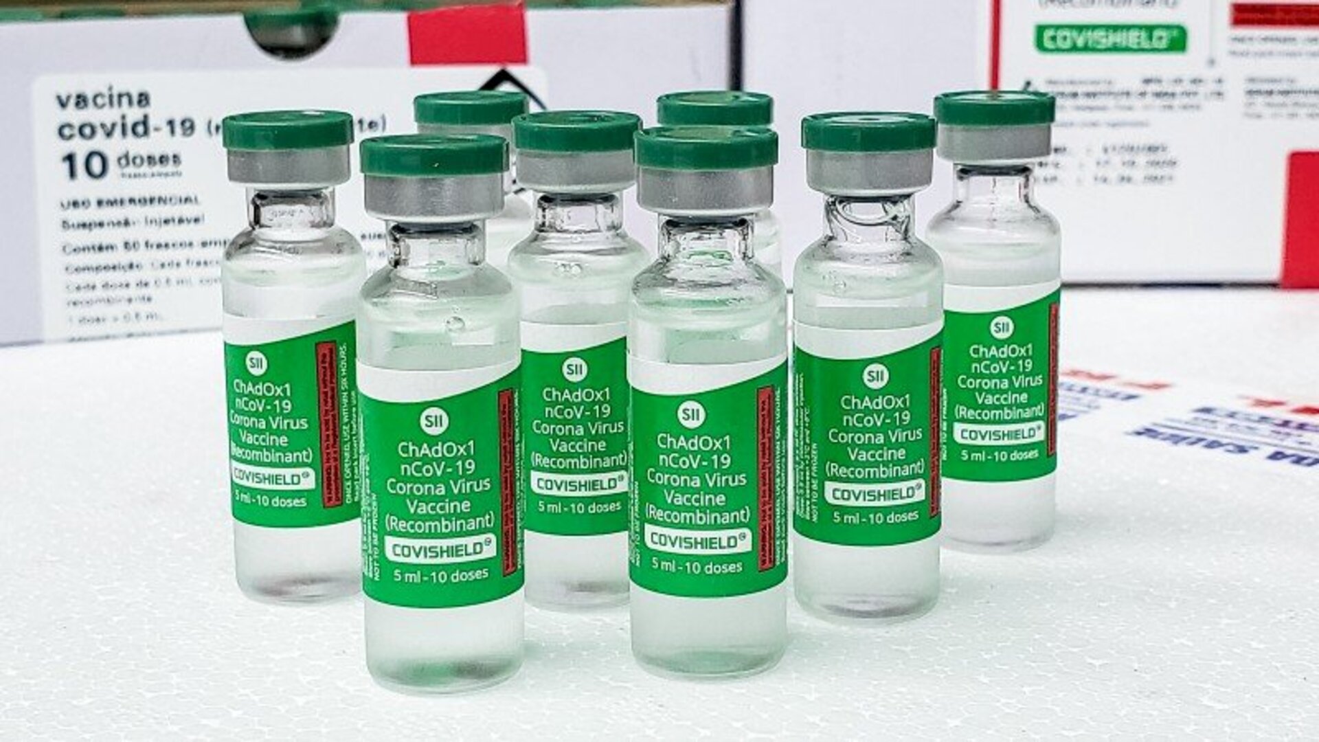 São 121.250 doses de vacinas da Astrazeneca