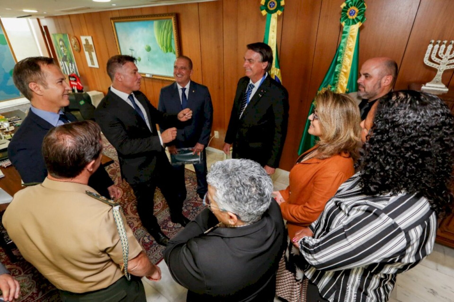 Bageenses foram recebidos pelo presidente