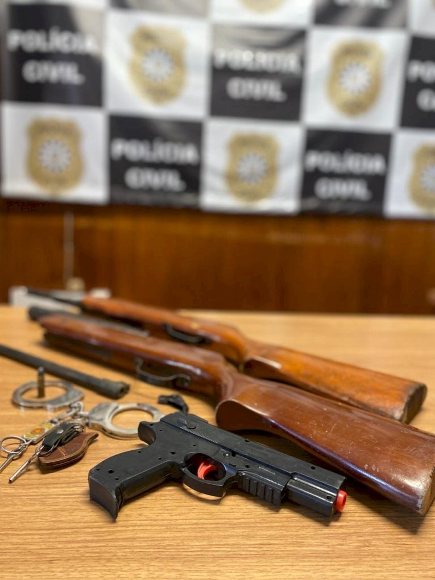 Armas foram apreendidas durante a ação
