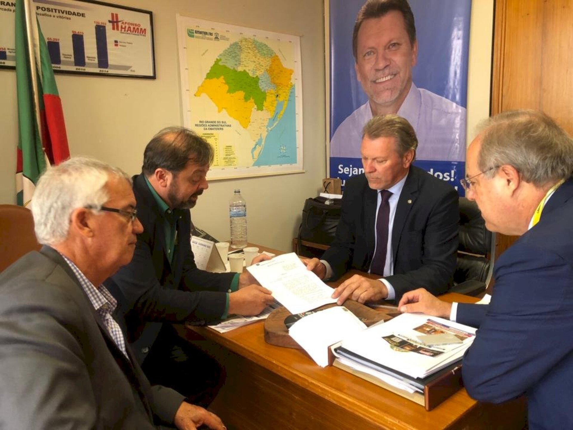 Deputado se reuniu com Folador e Zancan