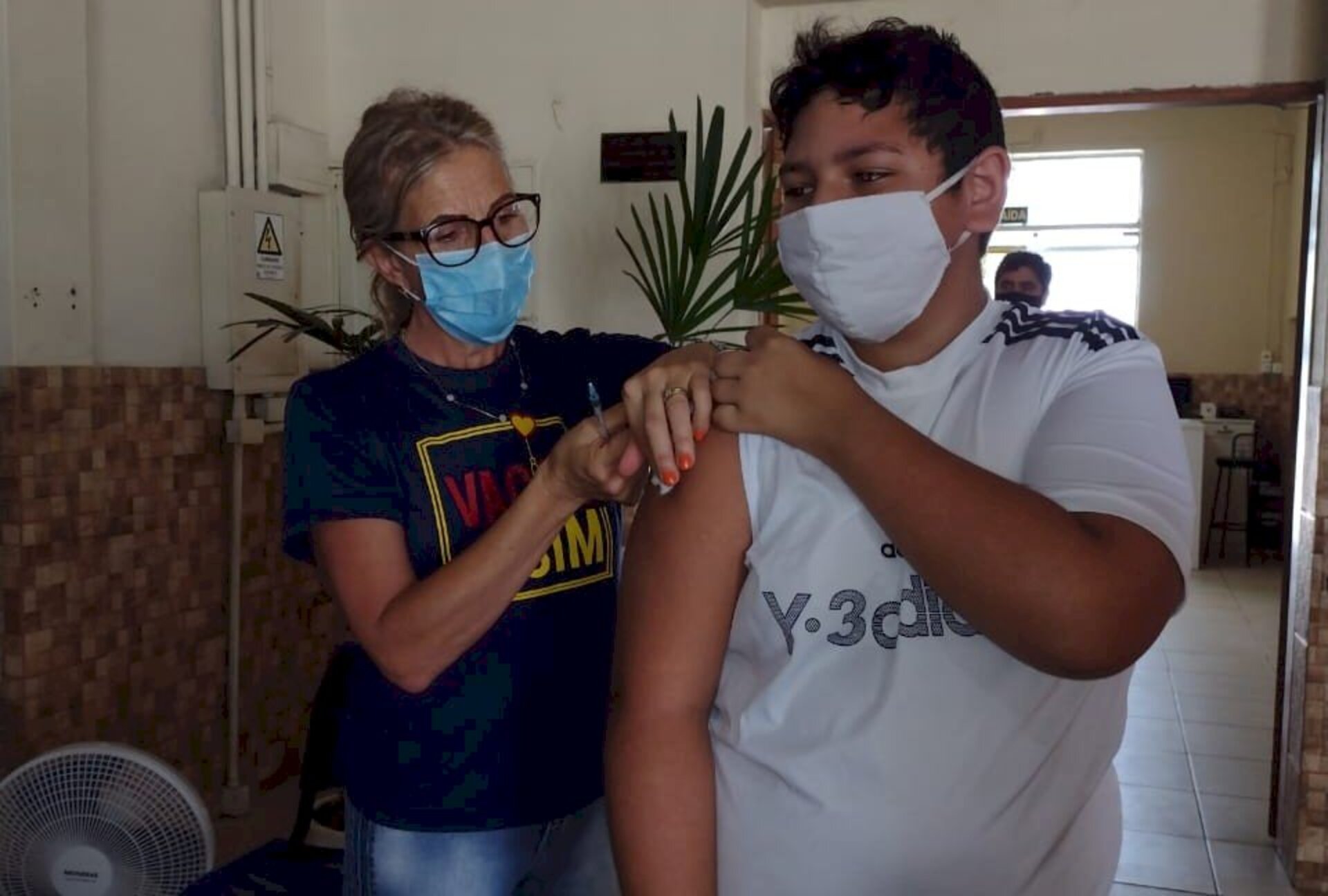 Registro da vacinação na semana passada