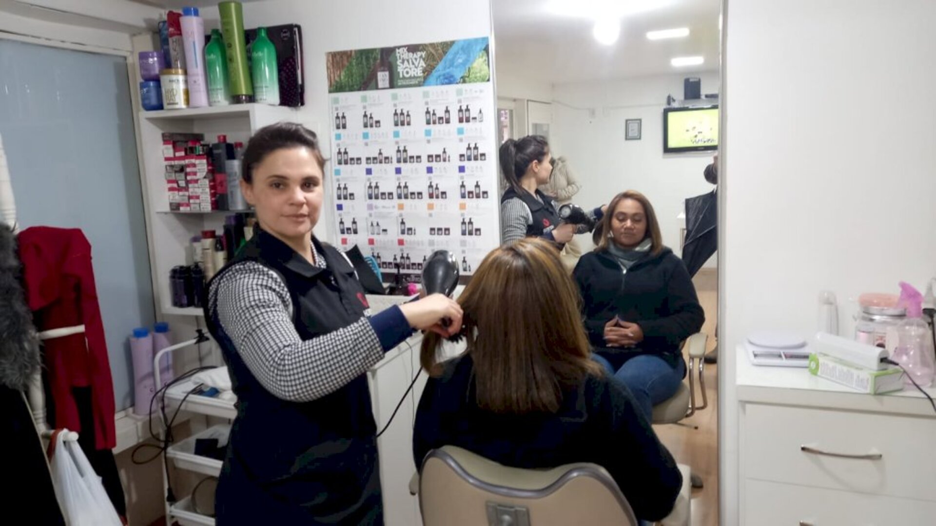 Roberta contou que o prejuízo no salão foi em torno de R$ 60%