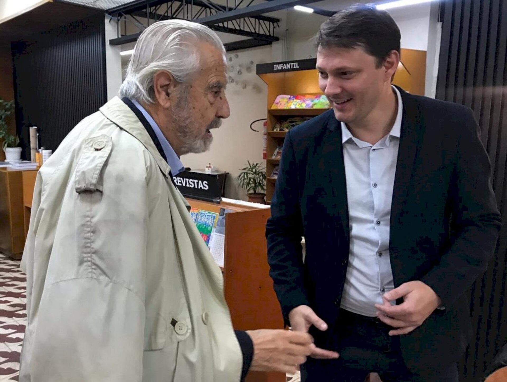 Professor Fernando Giorgis e o secretário de Cultura e Turismo João Schardosim , em um dos eventos da Semana dos 211 anos de Bagé