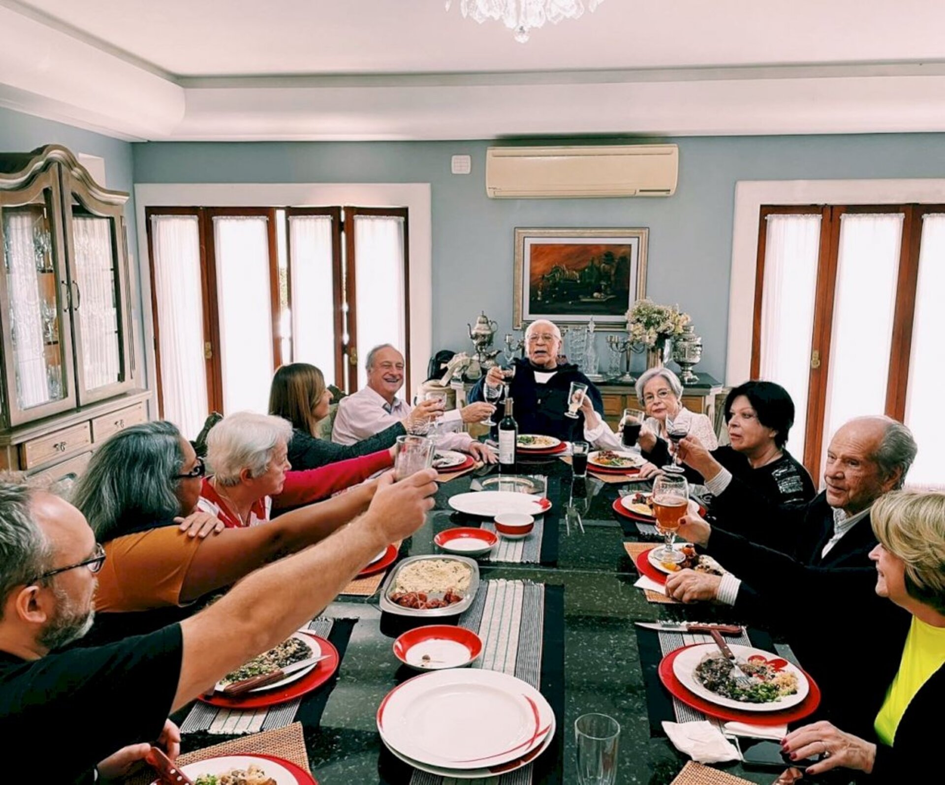 Almoço reuniu familiares e Vieira da Cunha na casa do bageense