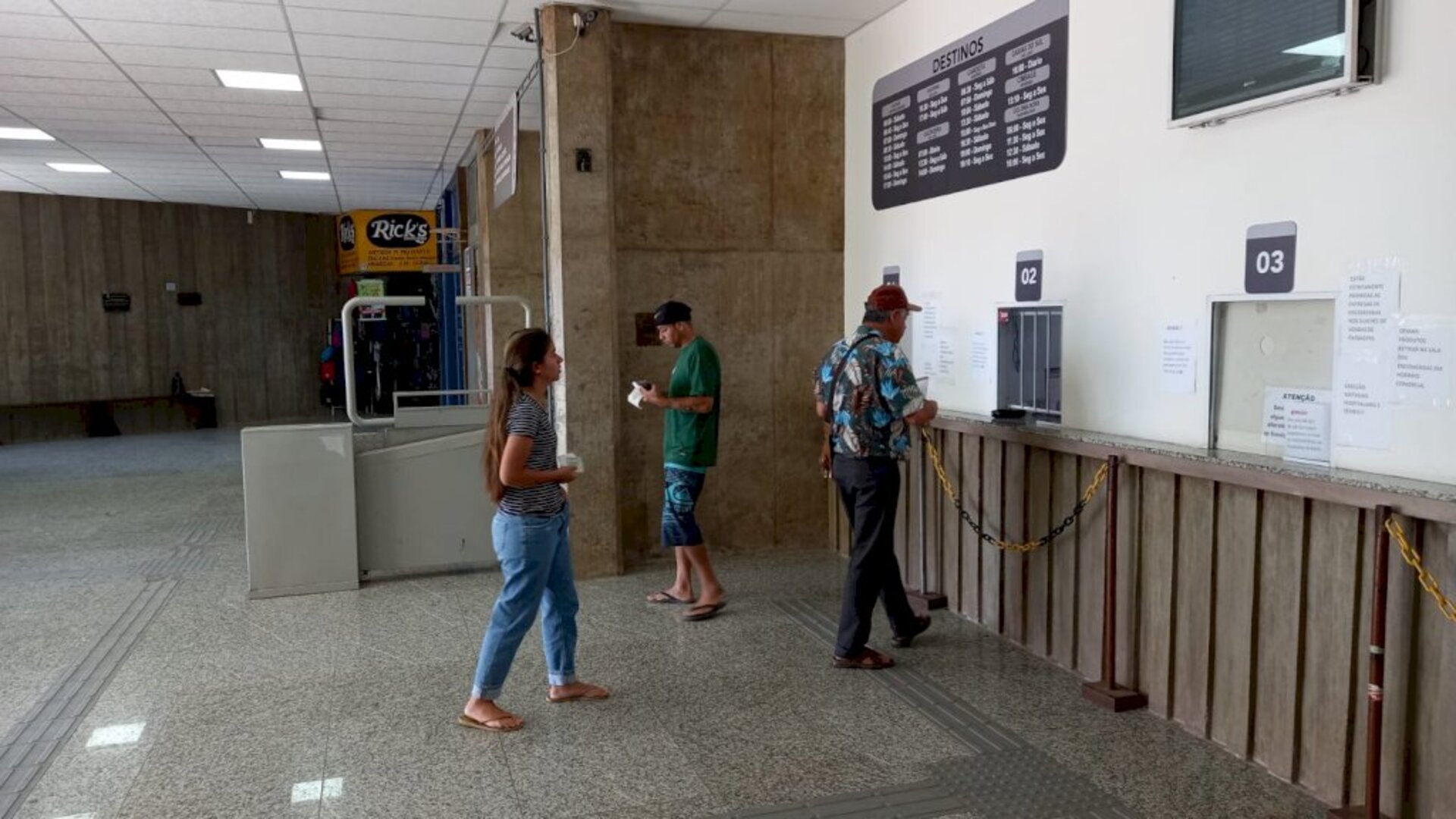 Pouco movimento nos guichês, nessa quinta-feira