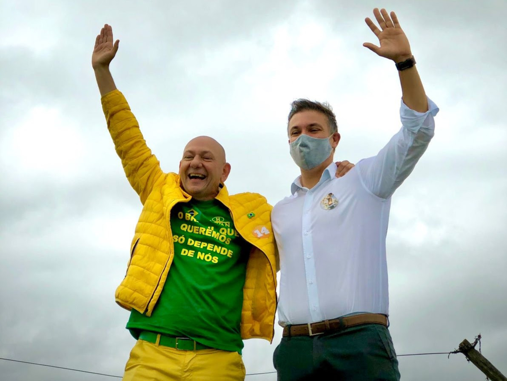 Luciano Hang esteve durante a campanha eleitoral em Bagé