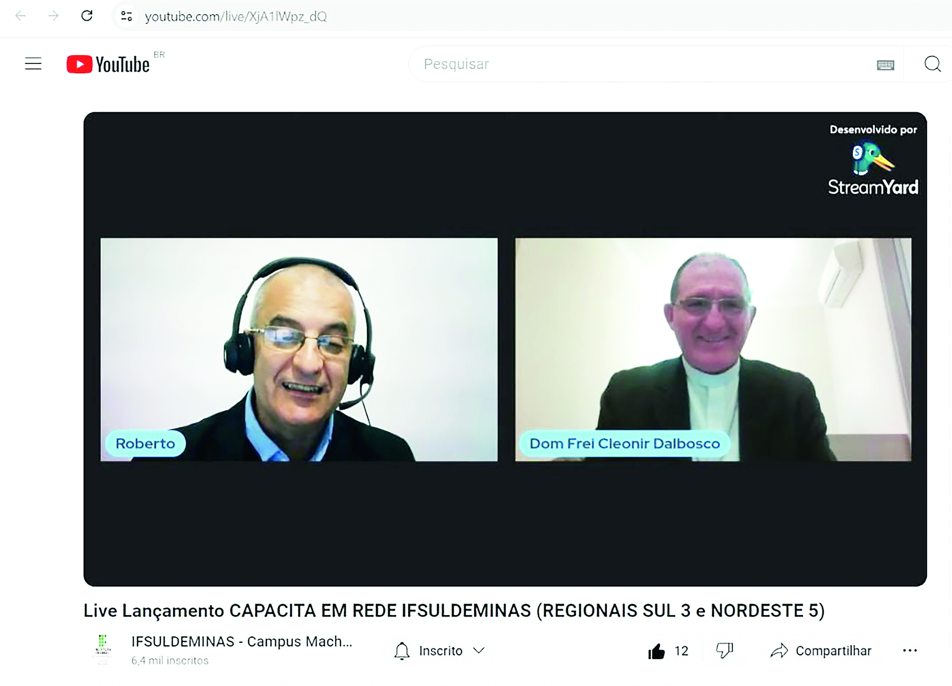 Projeto foi lançado por meio de uma live na terça-feira