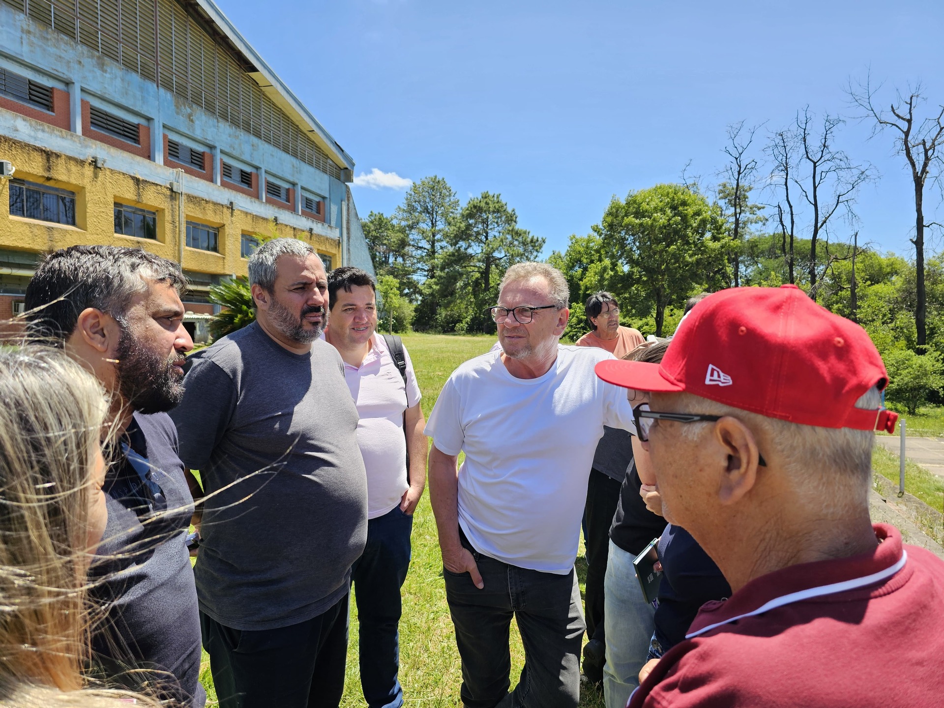 O prefeito em visita ao espaço